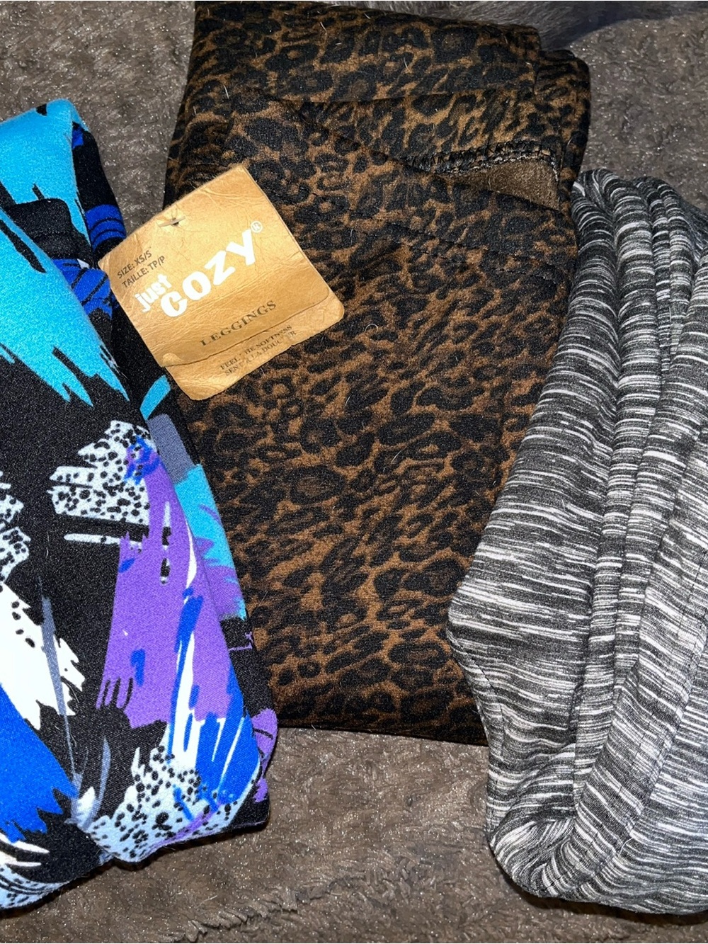 Just Cozy Brown Leopard Print Leggings